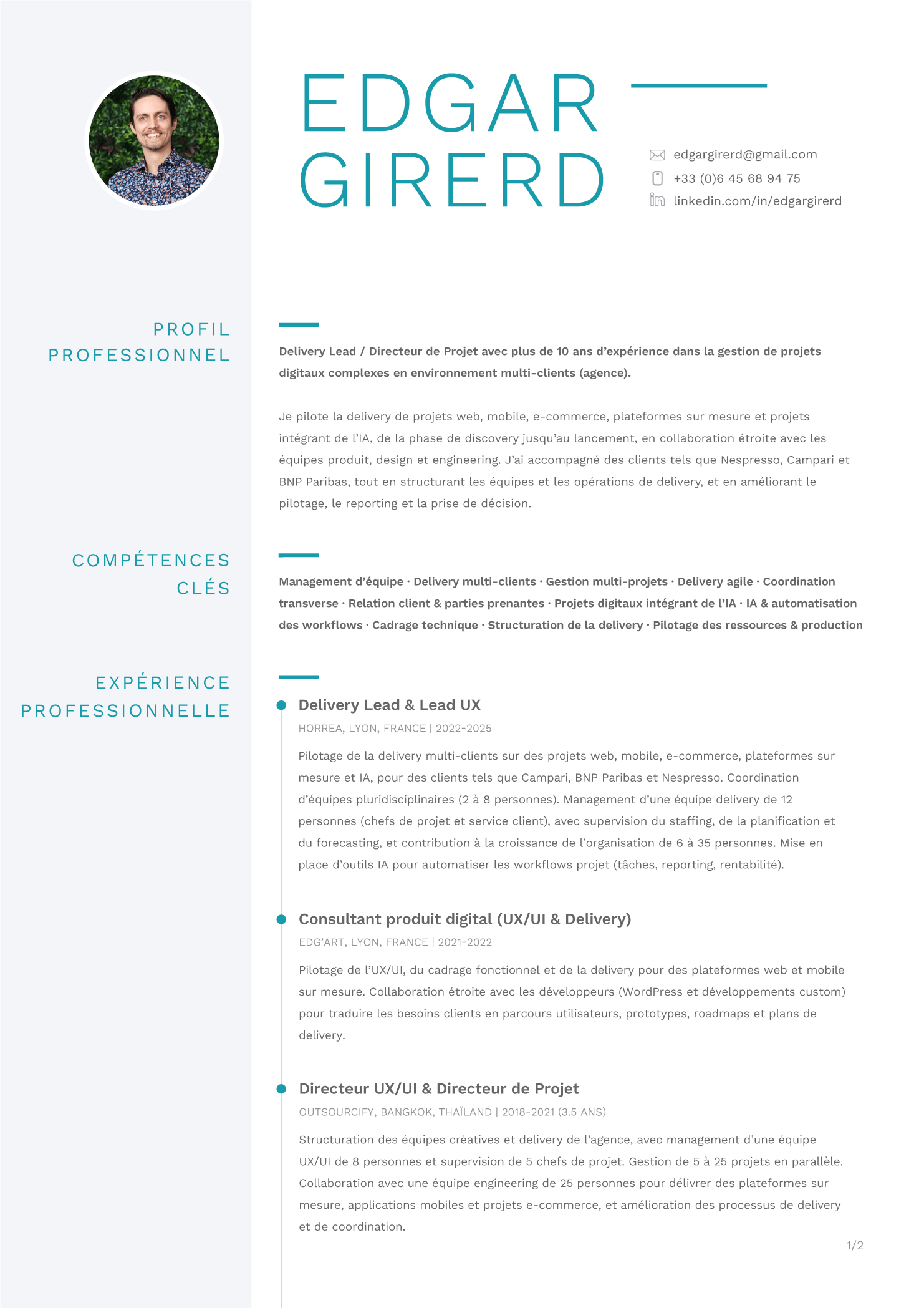Edgar Girerd Delivery Lead Project Director CV