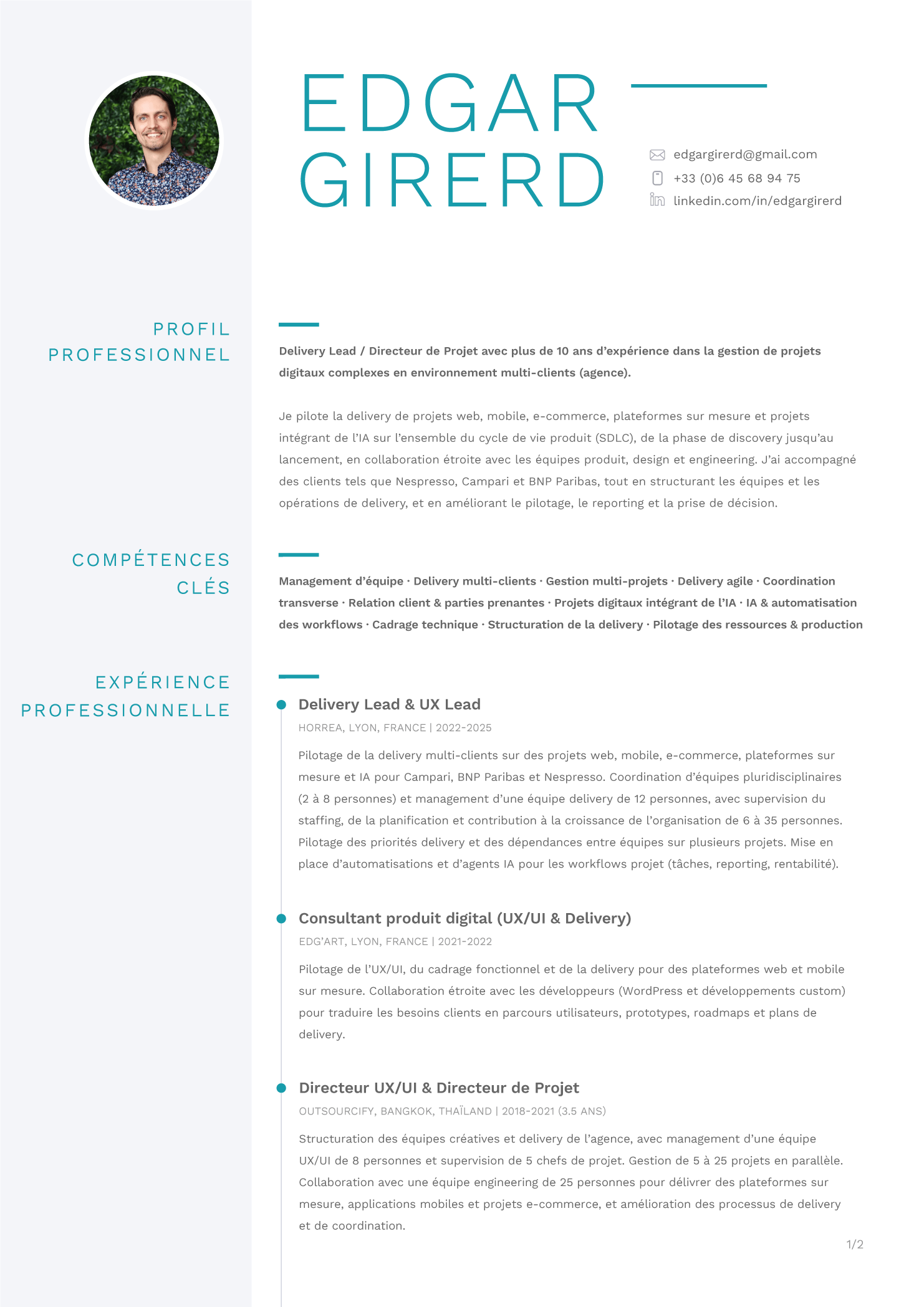 Edgar Girerd Delivery Lead Project Director CV